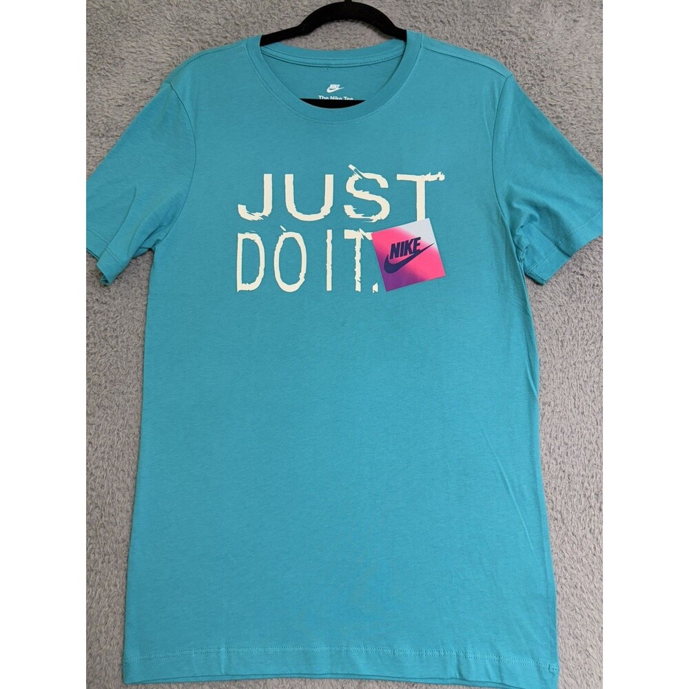 Nike Sportswear Men's T-Shirt Just Do It Printed Short Sleeve Green Sz S